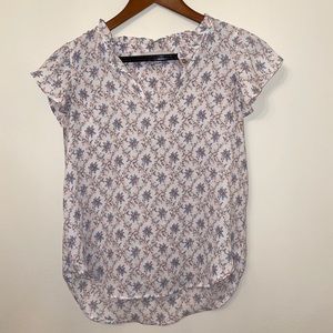 Loft Petite Floral Cap Sleeve Blouse
